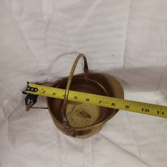 Vintage Brass Basket , Planter, Vase, Basin, Pitcher with face - Picture 6 of 9